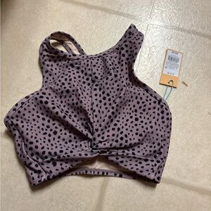 Target Pink and Black Bikini Top